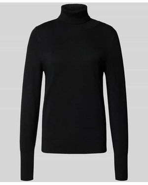 Jake*s Regular Fit Rollkragenpullover in Strick-Optik - Schwarz