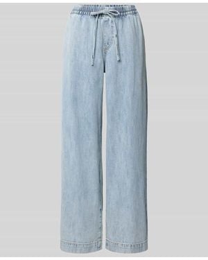 Pieces Wide Leg Jeans aus reiner Baumwolle Modell 'GEGGO' - Blau
