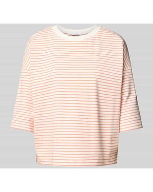 Opus T-Shirt mit überschnittenen Schultern - Pink