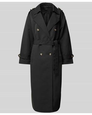 Vero Moda Taillierter Trenchcoat Mit Riegeln Modell 'Chloe' - Schwarz