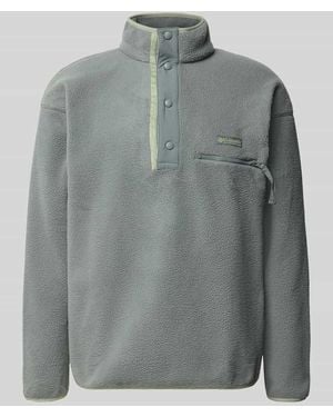Columbia Fleecepullover mit Label-Patch Modell 'HelvetiaTM II' - Grau