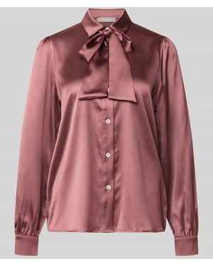 christian berg Regular Fit Hemdbluse aus Satin - Pink