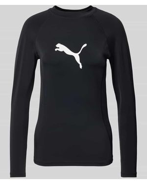 PUMA Badeshirt im langärmeligen Design Modell 'RASH GUARD' - Schwarz