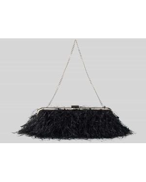Jake*s Clutch mit Federn StretchFeather - Weiß