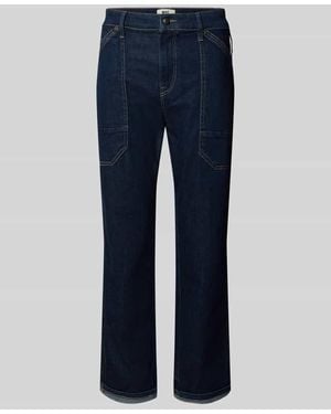 M·a·c Relaxed Fit Jeans mit Eingrifftaschen Modell 'Iowa Baggy' - Blau
