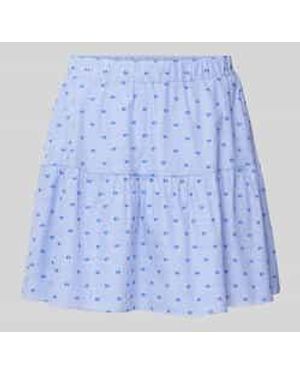 Esprit Minirok Met All-over Motief - Blauw