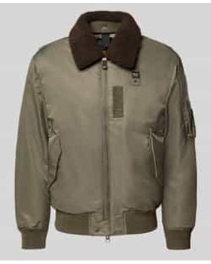 Blauer Usa Bomberjack Met Tweewegsritssluiting, Model 'Marshall' - Groen