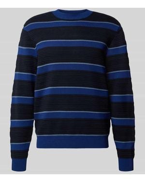 ARMANI EXCHANGE Strickpullover mit Struktur-Muster - Blau