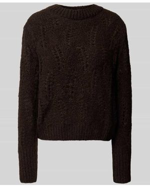 Joop! Strickpullover mit Alpaka-Anteil und Rundhalsausschnitt - Schwarz