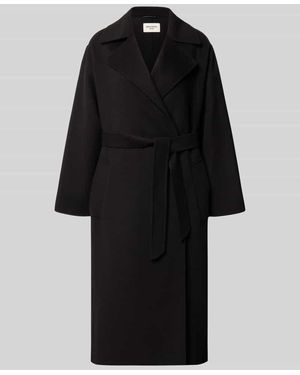 Weekend by Maxmara Regular Fit Mantel aus Schurwoll-Mix Modell 'OPEROSO' - Schwarz
