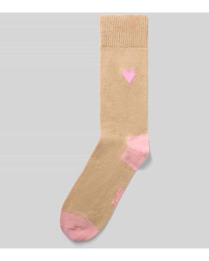 UNIO HAMBURG Socken mit Kaschmir-Anteil und Motiv-Stitching - Weiß