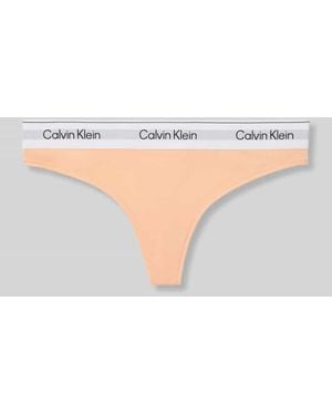 Calvin Klein String aus Baumwoll-Mix mit Logo-Bund - Grau