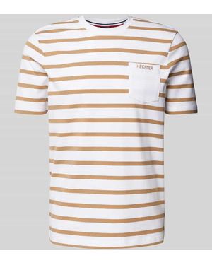 Hechter Paris T-Shirt mit Label-Print - Grau