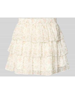 Gina Tricot Minirock mit elastischem Bund - Natur