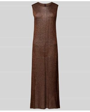 Stefanel Maxikleid mit Strukturmuster - Braun