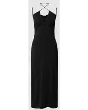 EDITED Midi-jurk Met Cut-out - Zwart