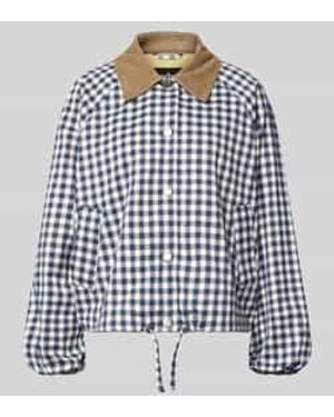 Barbour Regular Fit Blouson Met Viscose Model 'Ovingham' - Blauw