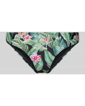 Pieces Bikini-Hose mit Allover-Muster Modell 'BAOMI' - Blau