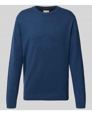 Tom Tailor Regular Fit Pullover aus reiner Baumwolle - Blau