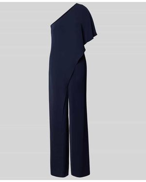 Ralph Lauren Jumpsuit mit One-Shoulder-Träger Modell 'APRIL' - Blau