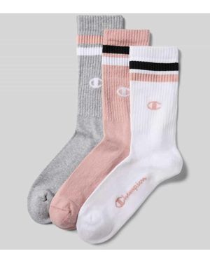 Champion Socken mit Label-Print im 3er-Pack - Mehrfarbig