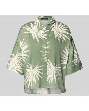 Ouí Relaxed Fit Bluse aus Viskose mit überschnittenen Schultern - Grün