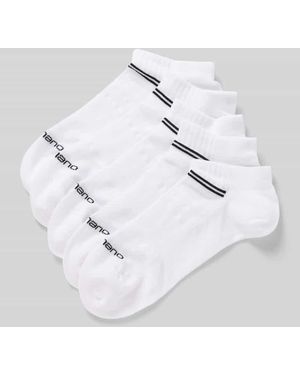 Camano Sneakersocken im 5er-Pack mit Logo-Detail - Weiß