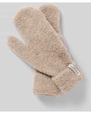 Marc O' Polo Handschoenen Van Een Mix Met Wol En Alpaca - Naturel