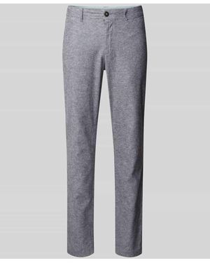 Tom Tailor Relaxed Fit Chino Aus Leinen-Baumwoll-Mix - Grau