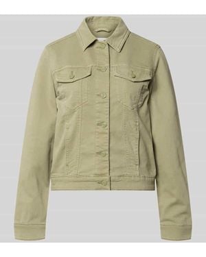 S.oliver Regular Fit Jeansjacke aus Baumwoll-Mix - Grün