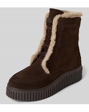 Marc O' Polo Stiefeletten aus reinem Rindsvelours - Braun