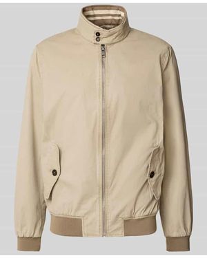 Christian Berg Men Jacke mit Stehkragen und Eingrifftaschen - Natur