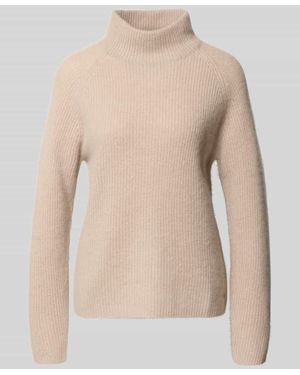 Fynch-Hatton Strickpullover aus Kaschmir mit Stehkragen - Natur