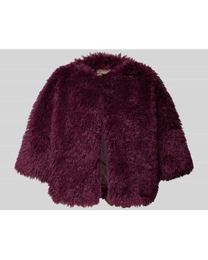 Rinascimento Jacke mit Kunstfellbesatz - Lila
