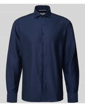 Eterna Regular Fit Businesshemd mit Kentkragen - Blau