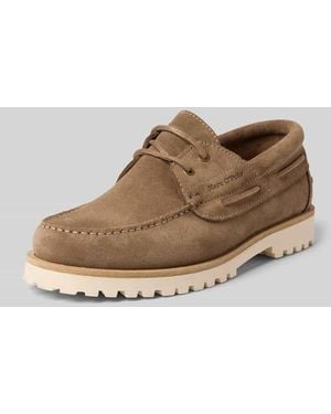 Marc O' Polo Schnürschuhe aus Veloursleder Modell 'LEVI 1B' - Braun