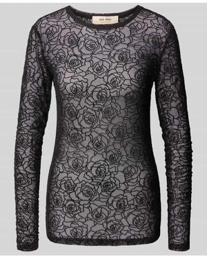 Mos Mosh Longsleeve aus Mesh Modell 'Rose' - Grau