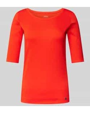 Marc Cain T-Shirt Met Labelapplicatie - Rood