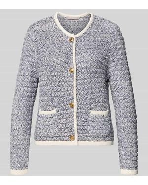 christian berg Strickjacke mit Rundhalsausschnitt und Knopfleiste - Grau