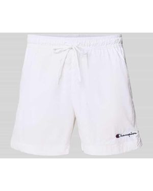 Champion Regular Fit Badehose mit Label-Stitching - Weiß