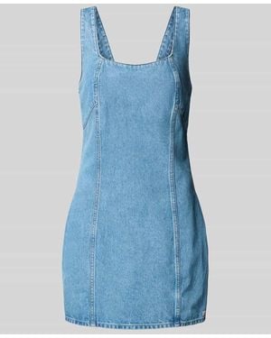 Calvin Klein Jeanskleid mit Rundhalsausschnitt - Blau