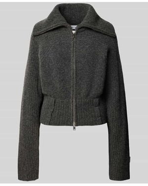 Samsøe & Samsøe Cardigan aus Leinen-Mix Modell 'Mirra' - Schwarz