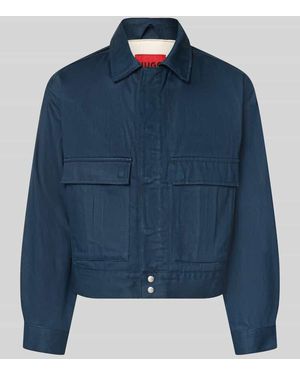 HUGO Relaxed Fit Jeansjacke aus reiner Baumwolle Modell ' 083/1' - Blau