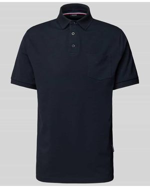 Hechter Paris Poloshirt mit kurzer Knopfleiste - Blau