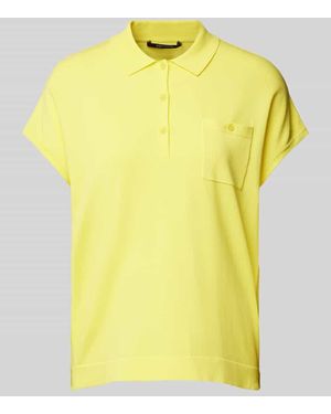 Comma, Strickshirt Mit Brusttasche - Gelb