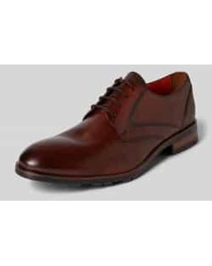 Lloyd Leren Derbyschoenen Met Labeldetail - Bruin