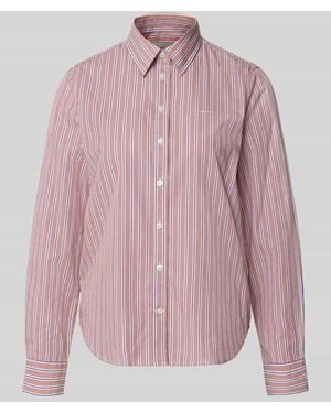 GANT Regular Fit Langarmbluse aus reiner Baumwolle - Pink