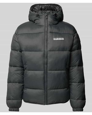 Napapijri Steppjacke Mit Label-Print Modell 'Suomi' - Schwarz