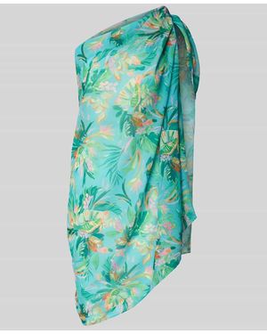 Venice Beach Pareo im One-Shoulder-Look mit Knotendetail Modell 'Sandra' - Blau