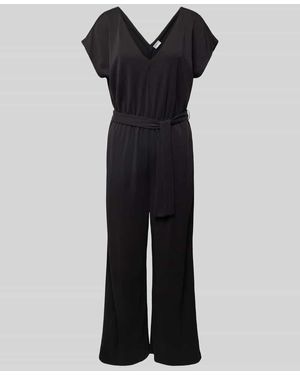 Jake*s Jumpsuit Mit Bindegürtel - Schwarz